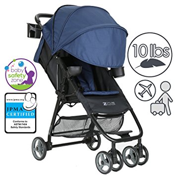 ZOE XL1 DELUXE Xtra Lightweight Travel & Everyday Umbrella Stroller System (London Navy)