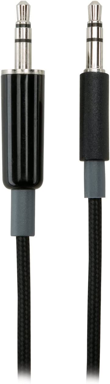 Kensington 4ft/ 1.2m Nylon Braided Premium 3.5mm Auxiliary Audio Cable - Black (K39202US)