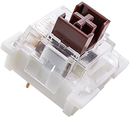 OUTEMU Low Profile Brown Switches 3 Pin Thiner Key switches Pack 20 - Gateron& Cherry MX Equivalent DIY Replaceable Switches for Mechanical Gaming Keyboard