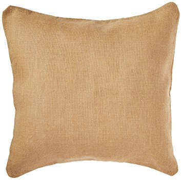 Canvas Corp Burlap Square Pillow, 20 by 20-Inch, Natural
