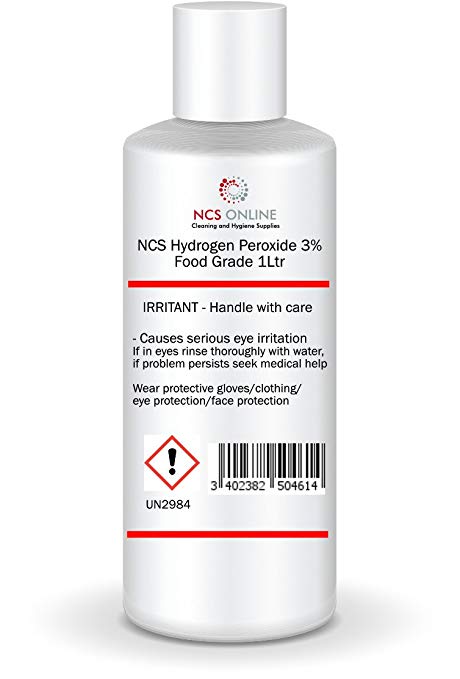 NCS Hydrogen Peroxide (3%) 1 Litre Food Grade Free Delivery