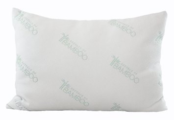 Bamboo Pillow with Natural Latex Foam - Poly Fill Blend - All Natural Hypoallergenic Pillow - Healthy Eco Friendly Down Alternative and Memory Foam Alternative - 100 Best Sleep Ever Guarantee