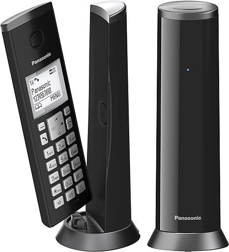 Panasonic KX-TGK222 Designer Cordless Phone, with answerphone, call blocker and do not disturb mode - Black