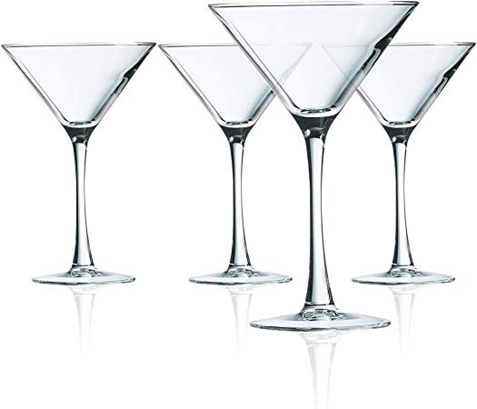 Arc International N1963 Luminarc 4 Piece Cachet Martini Glass Set, Set of 4, Clear