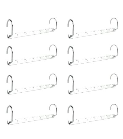 Set of 8,Ipow Wonder Magic Clothes Closet Hangers Clothing Organizer