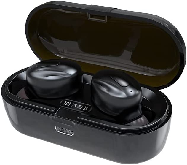 Xawy【2022new editionBluetooth Headphones.Bluetooth 5.0 Wireless Earphones in-Ear Stereo Sound Microphone Mini Wireless Earbuds with Headphones and Portable Charging Case for iOS Android PC.XGB10