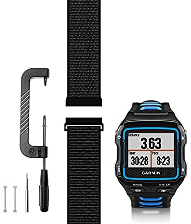 C2D JOY Compatible with Garmin Forerunner 920XT Band Replacement (Pins and Pin Removal Tool) Sport Mesh Strap for Garmin 920XT Accessory Watch Bands Nylon Weave Watchband