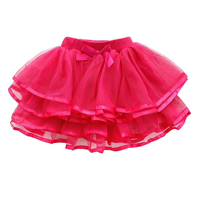 bbhoney Little Girls Layered Tutu Skirt Dance Birthday Ballet Tulle Dress up