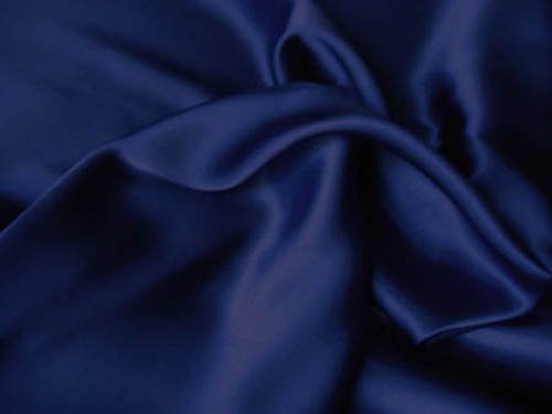Soft Silky Satin Solid Navy Blue 4pc Deep Pocket Sheet Set for King Bed