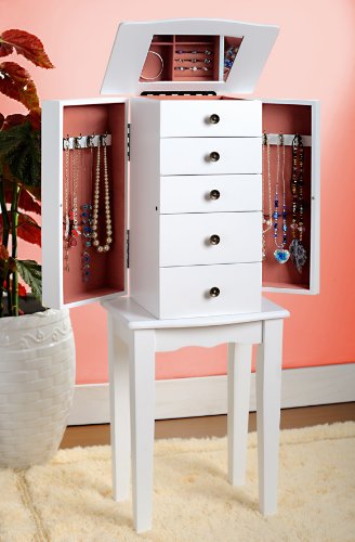 White Jewelry Armoire Chest