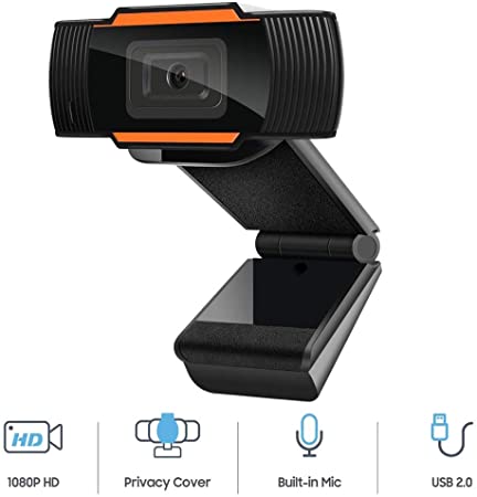 HD Wecam 1080P,PC Laptop Desktop Computer Web Camera with Microphone,Wide Angle USB Webcam for Skype Youtube Twitch OBS Game Streaming Video Conference