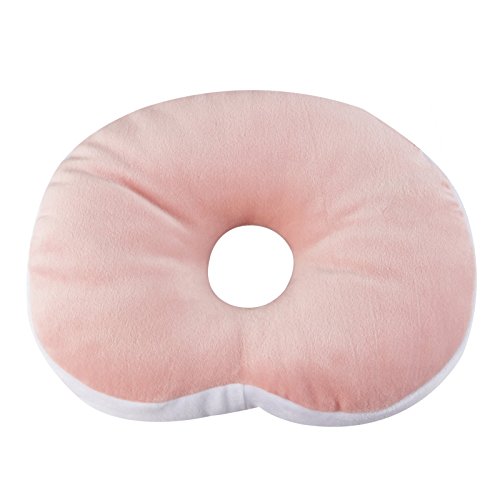 Baby Infant Pillow, KAKIBLIN Baby Head Shaping Pillow Ultra Soft Memory Mawata, Pink