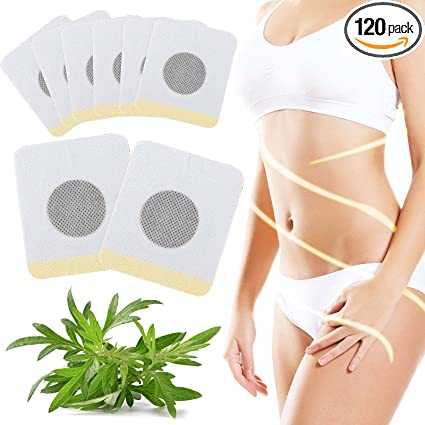 Voronajj Mugwort Belly Slímming Pātch, 120 Pcs/Box Effective Slímming Pātches Shāping Waist, Abdomen and Buttock, Weíght Loss for Women, Promotes Metabolism & Fāt Burning