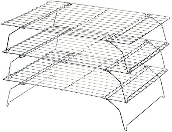 Dexam Stackable Rectangular Cooling Racks 34cm x 25cm - Set of 3