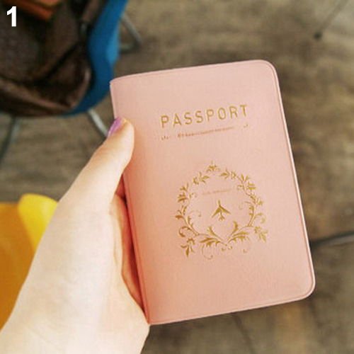 Passport Holder Protect Cover Case Organizer (Pink-01)