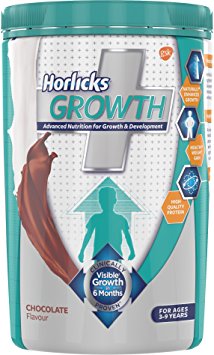 Horlicks Growth Plus – Health and Nutrition Drink, 400 g Pet Jar (Chocolate Flavor)