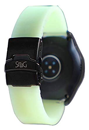 Gear S3 Watch Band, SnuG Silicone & Stainless Steel Replacement Smart Watch Strap Bracelet for Samsung Gear S3 Frontier / S3 Classic Smartwatch (NOT FIT S2 & S2 Classic) (Glow in The Dark)