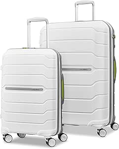 Samsonite Freeform Hardside Expandable with Double Spinner Wheels, White/Grey, 2-Piece Set (21/28)