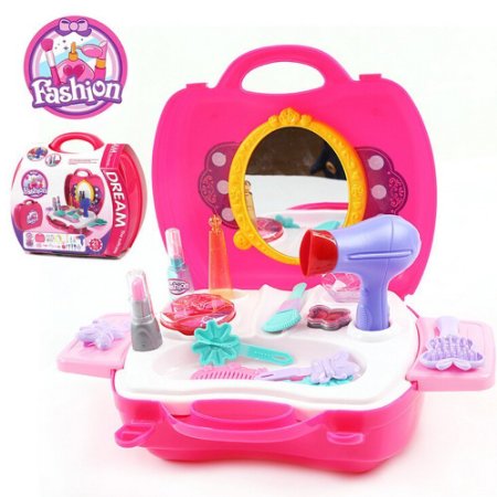 Makeup Set For Children by Glamour Girl - Pretend Play Make up Kit Gift - Great For Little Girls & Kids Include 21 Packs Beauty Salon Toys W/ Make-up Box