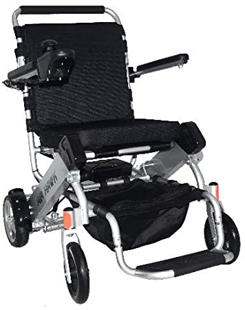 Airhawk Power Chair Silver - Lightest Weight 41 pounds Folding Airplane Cruise Ready with Accessories