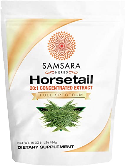 Samsara Herbs Horsetail Extract Powder - 20:1 Concentrated Extract (16oz) Potent, Concentrated & Equivalent to 1140 x 500mg Raw Capsules