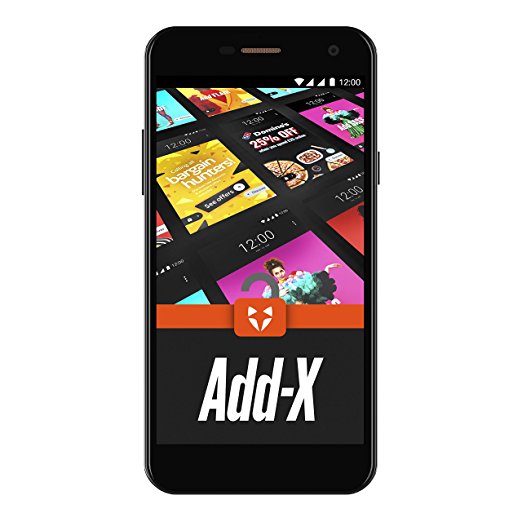 Wileyfox Spark   Add-X with Lockscreen Offers & Ads 16GB with 2GB RAM 5"" HD (Dual SIM, 4G) SIM-Free Smartphone Android Nougat 7.0 - Black
