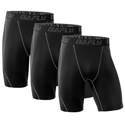 Bafly Men's Compression Shorts Cool Dry Athletic Tights