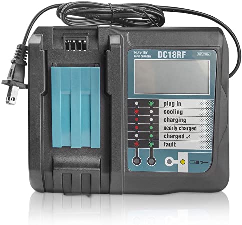 Rapid Battery Charger (New Version with LED Screen!) DC18RC DC18RA for Makita Tools 14.4V-18V LXT Lithium-ion Battery Charger BL1815 BL1820 BL1830 BL1850 BL1840 BL1430 BL1415