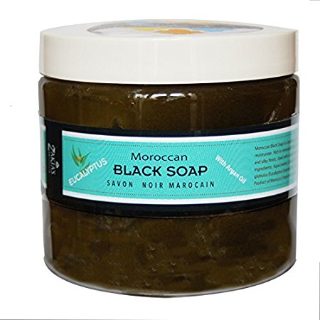 Moroccan Black Soap - Eucalyptus -16 oz value size