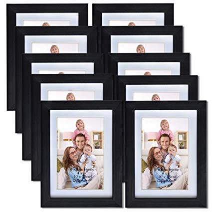 Giftgarden 4x6 Black Picture Frame for Wall Decor Photo Display 6 by 4, Set of 10 PCS