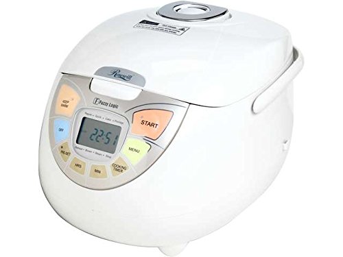 Rosewill RHRC-13002 10 Cup Uncooked Fuzzy Logic Rice Cooker and Food Steamer White