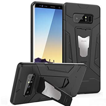 Samsung Galaxy Note 8 Case, ykooe Samsung Note 8 Dual Layer Rugged Protection Case Reinforced Hybrid Bumper Kickstand Cover for Samsung Galaxy Note 8 2017 Release (Note8 Case Black)