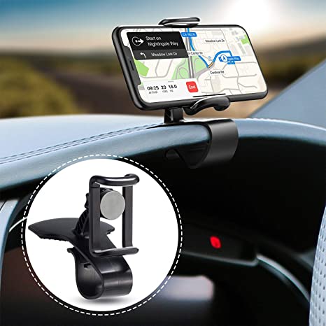 Dashboard Car Phone Holder,BEENLE 360-Degree Rotating Dashboard Clip Mount Stand,2 in 1 Cell Phone Holder and Air Vent Car Phone Mount,Suitable for 4 to 6.5 inch Smartphones
