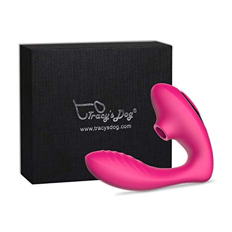 Clitoral Sucking Vibrator, G Spot Clit Dildo Vibrators Waterproof, Rechargeable Clitoris Stimulator with 10 Suction & Vibration Patterns Sex Toys for Women (Pink)