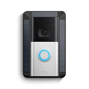 Ring | Chargeur solaire (2e génération) pour sonnettes sur batterie Ring Video Doorbell 3, Ring Video Doorbell 3 Plus, Ring Video Doorbell 4, Battery Video Doorbell Plus et Battery Video Doorbell Pro