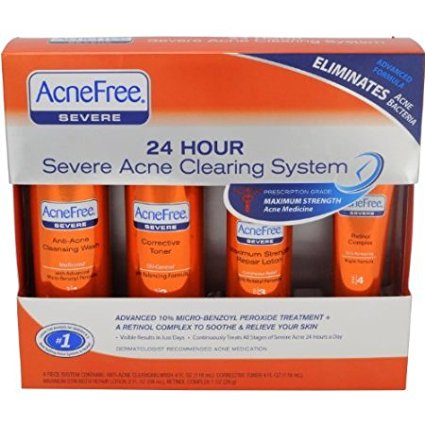 Acnefree 24 Hour Severe Acne Clearing System - 4 Count, 1 Pack
