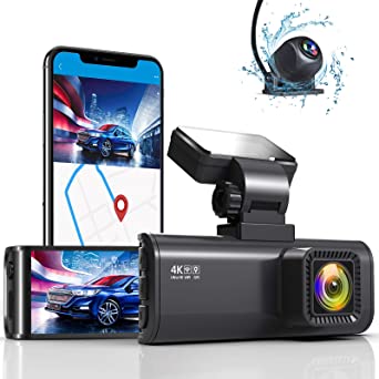 REDTIGER 4K Dual Dash Cam Built-in WiFi GPS Front 4K/2.5K and Rear 1080P Dual Dash Camera for Cars,3.16" Display,170° Wide Angle Dashboard Camera Recorder with Sony Sensor,32GB TF Card Included