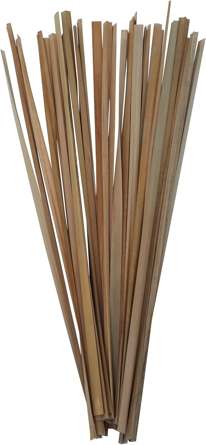 Deco 79 Dried Plant Natural Foliage with Slender Stems, 3" x 3" x 40", Light Brown