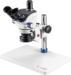 Kaisi TX-350E Professional Soldering Microscope,Trinocular Stereo Microscope, 7X-50X Magnification and WF10x23 Wide Field Eyepieces,Lab Stereo Zoom Microscopes for Electronics Repair