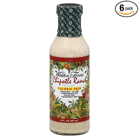 Walden Farms Calorie-Free Chipotle Ranch Dressing,12 Fl Oz (Pack of 6)
