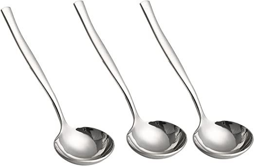 Nicesh 3 Piece Stainless Steel Gravy Ladle, Kitchen Small Table Ladle