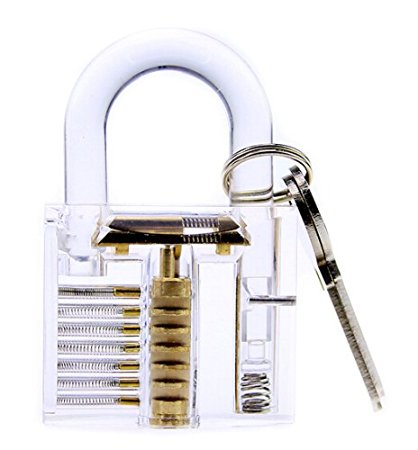 Best Self Assembly Padlock Kit With Clear Practice Padlock, Pick Tools And Keys Included