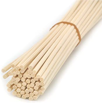 Ougual 100 Pieces Natural Rattan Reed Diffuser Replacement Sticks (7" x 3mm)