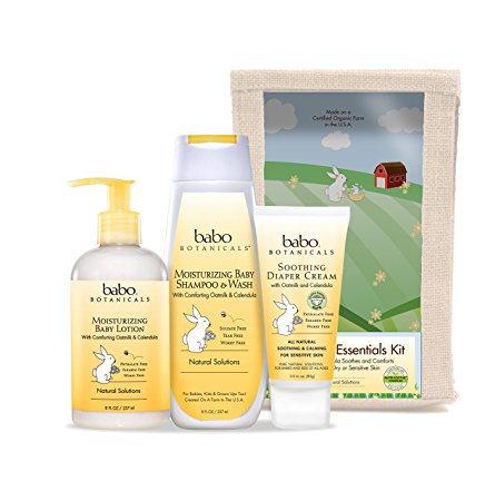 Babo Botanicals Newborn Essential 3 Piece Set - Best Baby Gift, Best For Baby Registry, Best Baby Shower Gift