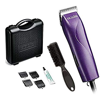 Andis Professional EasyClip Dog Grooming Clipper Kit MBG-2, with Detachable 10 Blade, with Attachment Combs, & Case,