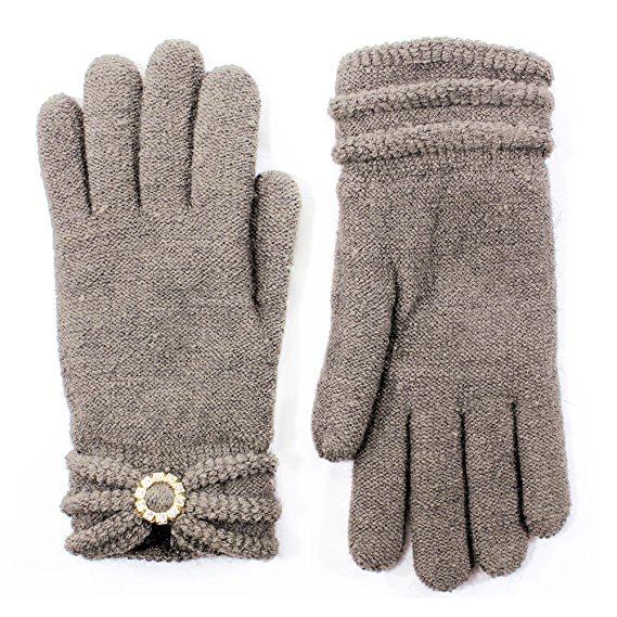 LL Womens Warm Winter Knit Fashion Gloves, Fleece Lined - Many Styles