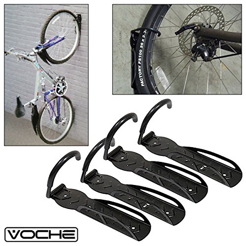 Voche Pack of 4 Wall Mountable Space Saving Cycle Bike Storage Hanging Hooks