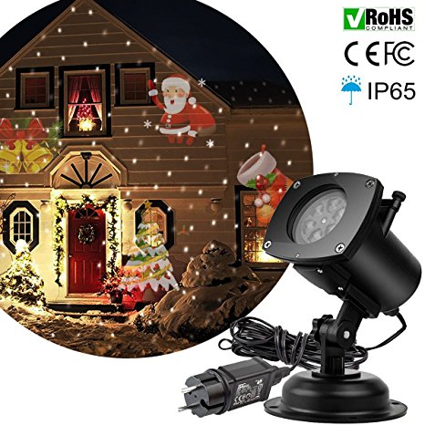 Projector Lights 12 Pattern LED Garden Spotlights Waterproof Lamp Lighting Landscape Projection Light for Decoration Lighting on Christmas Birthday Party Halloween Holiday