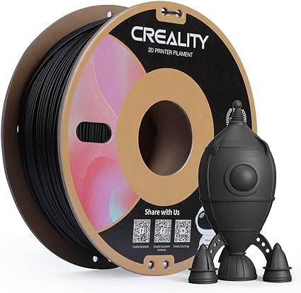 Creality PLA Matte 3D Printing Filament, 1.0KG Eco-Friendly Cardboard Spool, 1.75mm PLA Matte 3D Printer Filament, ≤0.03mm Dimensional Accuracy, Compatible with Creality FDM Printers (Black)