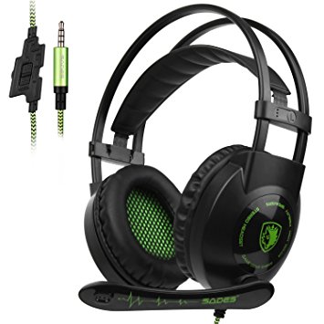 SADES SA801 Gaming Headset Headphone 3.5mm Wired with Mic Volume Control for PC/Xbox One/PS4/Laptop